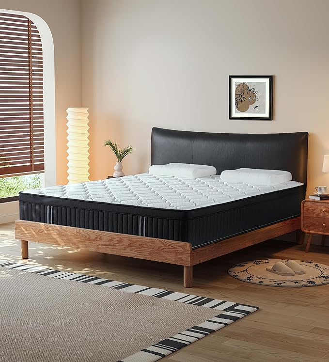 Full Size Mattress,10 Inch Hybrid Full Mattress in a Box with Memory Foam & Individual Pocket Spring for Edge Support,Pressure Relief,Medium Firm.