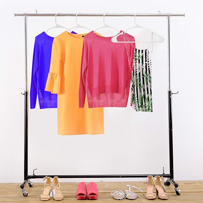 Utopia Home Clothes Hangers 20 Pack - Plastic Hangers Space Saving - Durable Coat Hanger with Shoulder Grooves (White)