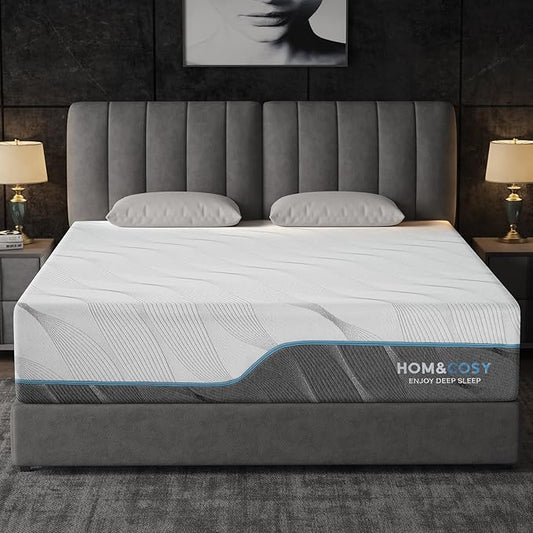WEUP Extra Firm Queen Memory Foam Mattress, 12 Inch Medium - Extra Firm Dual Side Flippable Mattress for Back Pain Relief, Made in USA, CertiPUR-US Certified, 80" x 60"