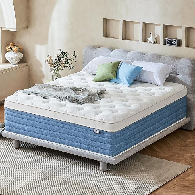 Starage King Size Mattress |14 inch King Hybrid Mattress with Memory Foam | Medium Firm Feel for Motion Isolation | Edge Support Pressure Relief | Bed in a Box,CertiPUR-US Certified