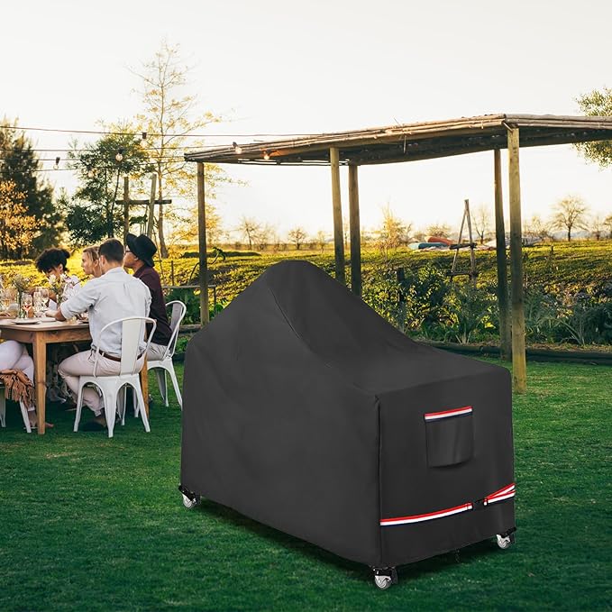 60 Inch Large Green Egg Big Grill Table Cover, Kamado Ceramic BBQ Grill Cover, Waterproof Heavy Duty Outdoor Grill Cover, BBQ Cover, Grill Cart Cover