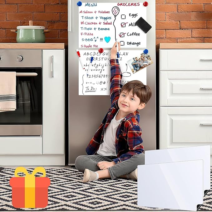 Magnetic Whiteboard Contact Paper, 30" x 40" Stick on Magnetic Dry Erase White Board Sticker on Wall, Easy to Write for Kids Drawing, School, Office, Kitchen Fridge