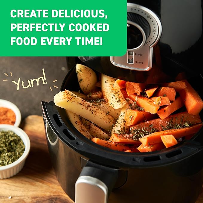 Air Fryer Cheat Sheet Magnets Cooking Guide Booklet - Air Fryer Cookbooks - Air Fryer Liners - Air Fryers Kitchen Gifts Gadgets 2025 - Air Fryer Accessories - Air Fryer Cooking Guide