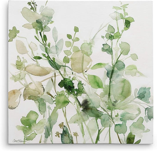 Wexford Home Sage Garden II-Canvas Prints Wrapped Gallery Wall Art | Stretched and Framed Ready to Hang, 10x10 Multicolor