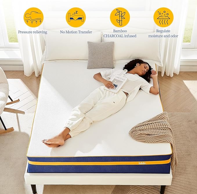 King Mattress, 14 Inch Memory Foam Mattress King for Back Pain, Gel Mattress in a Box, Made in USA, 5 Layers of Comfort, CertiPUR-US Certified