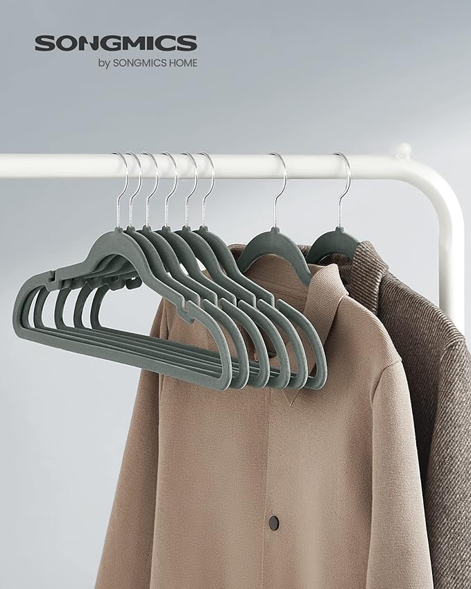 SONGMICS Set of 6 Drawer Organizers, Closet Organizers for Underwear, 120 Cells, Foldable Sock Holders, 11.8 x 11.8 x 3.9 Inches, for Storing Socks, Ties, Belts, Dove Gray URUS011G02