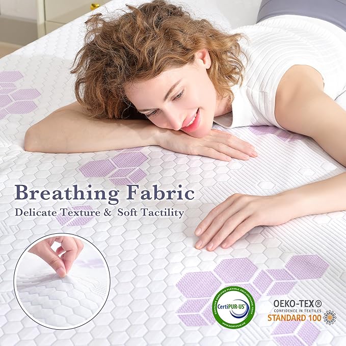 SINWEEK 3 Inch Memory Foam Mattress Topper King Size, Soft and Medium Mattress Pad for Back Pain Relief, High Density Foam Bed Topper with Textured Cover, CertiPUR-US Certified