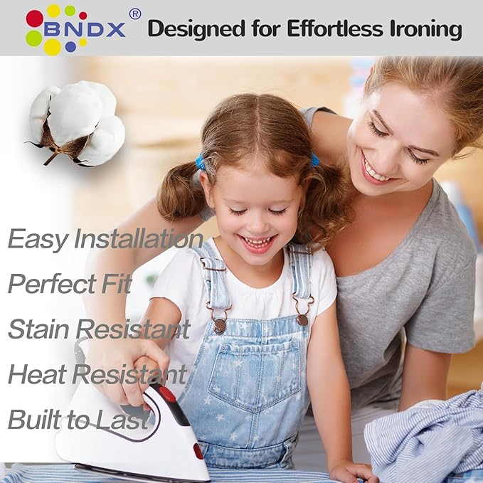 BNDX Eco-Friendly Ironing Board Cover and Pad 18" x 49" – Heat-Resistant, Stain-Proof, Ideal for Home Use, Hotels, College Students – Urban Geometry