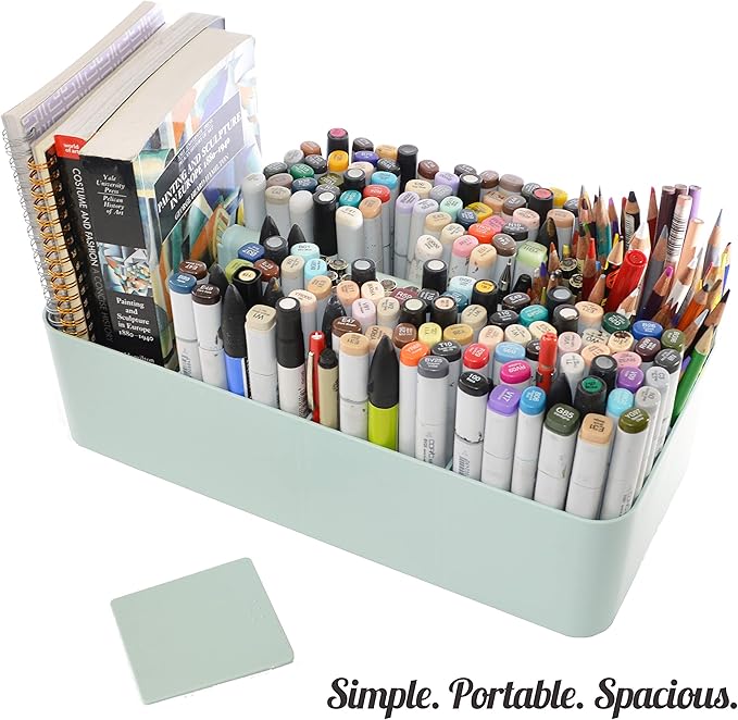 '-Large Portable Caddy, DIY Dividers, 8 Compartments, Office Supplies Organizer, Simple, Portable Basket with Handle Storage Organizer Modern,Endless Multi Use -Made in USA
