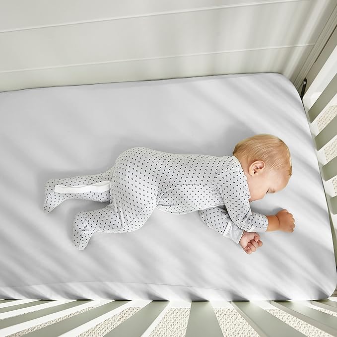 Bedgear Baby Hyper-Wool Performance Crib Sheet – Warmth No Overheating – Soft Touch Wool Blend – Fitted, Breathable, Machine Washable Crib Sheet – 50% Polyester, 45% Viscose, 5% Wool, Bright White