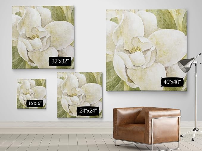 Wexford Home Magnolia Dolce Gallery Wrapped Canvas Wall Art, 16X16,