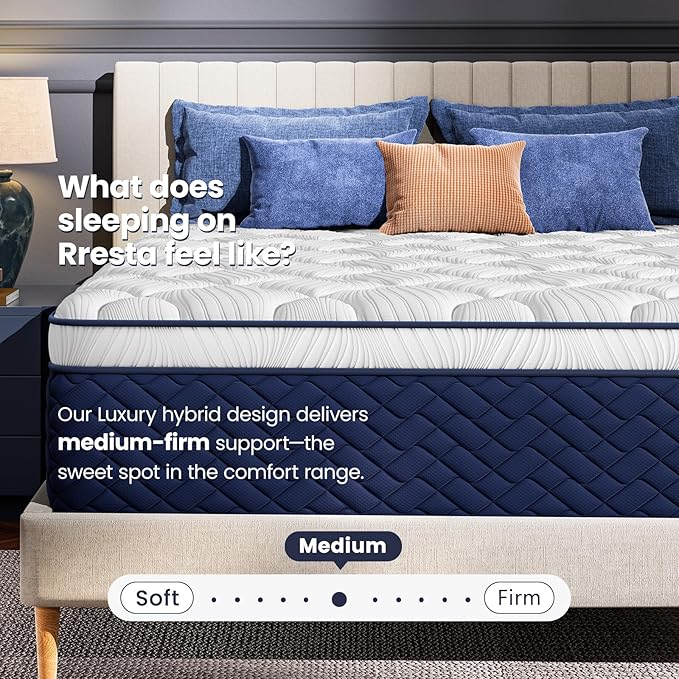 King Mattress 12 Inch - Hotel Collection Hybrid Mattresses with Back & Hip Support for Deep Sleep, Fiberglass-Free, CertiPUR-US Certified,100-Night Trial