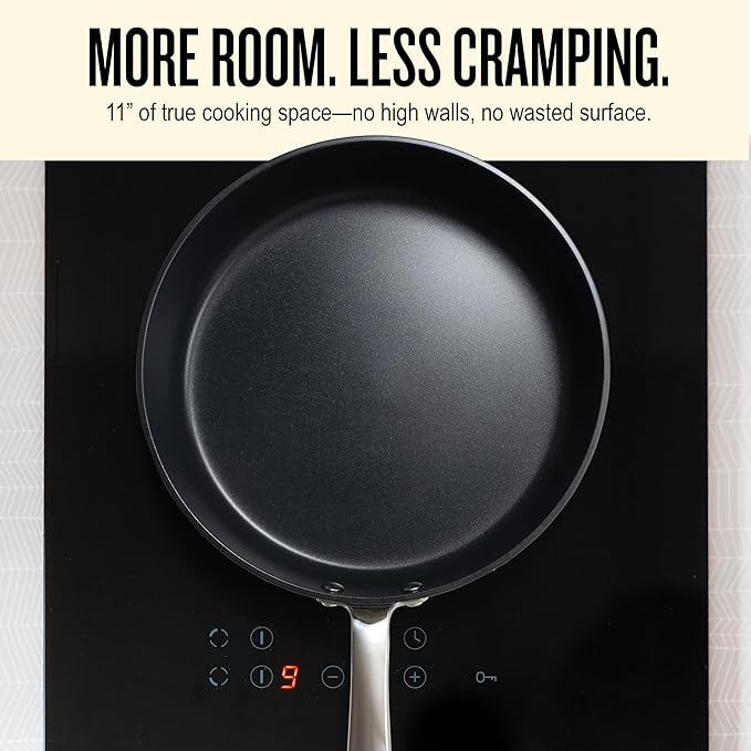 Alva Maestro 3-Piece Ceramic Nonstick Frying Pan Set (8", 9.5", 11") – PFAS/PFOA/PTFE-Free, Healthy & Toxin-Free – Induction & Oven Safe, Scratch-Resistant, Superior Heat Distribution