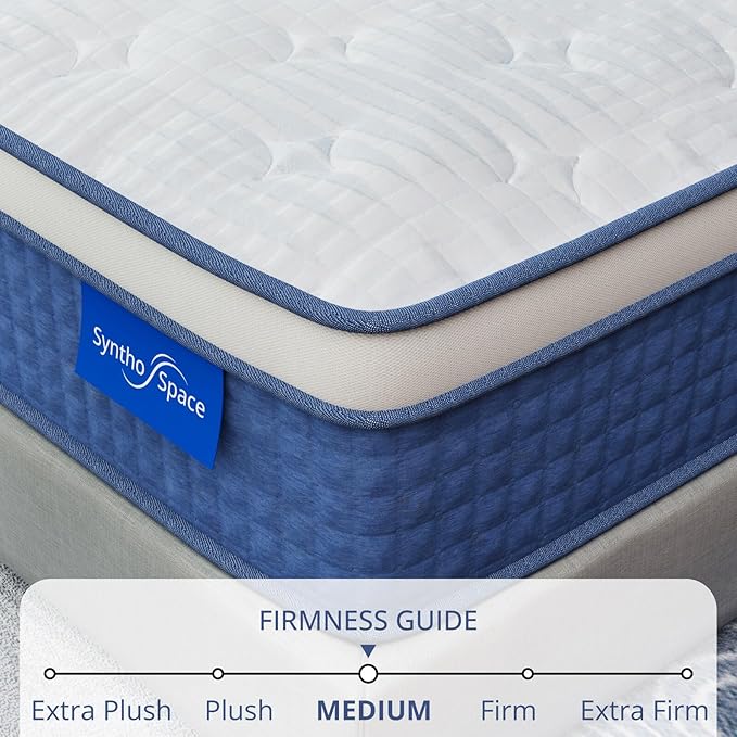 King Size Mattress 12 Inch Hybrid Mattress in a Box, Medium Firmness, Foam and Individual Pocket Springs for Motion Isolation & Pressure Relief, CertiPUR-US Certified, 76" x 80"