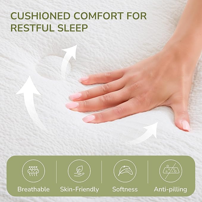 Twin Mattress, 10 Inch Twin Hybrid Mattress with Individually Pocket Innerspring for Cooling Motion Isolation & Silent Sleep, Pressure Relief, Edge Support,Medium Firm