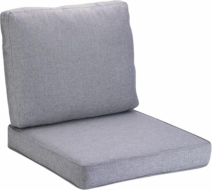 JMGBird Outdoor Seat/Back Chair Cushion Tufted Pillow, Indoor Deep Seat Chair Cushion Set 22"x22"