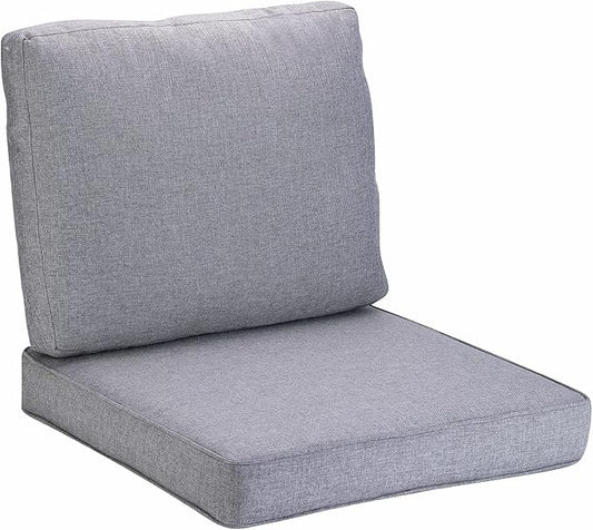 JMGBird Outdoor Seat/Back Chair Cushion Tufted Pillow, Indoor Deep Seat Chair Cushion Set 22"x22"