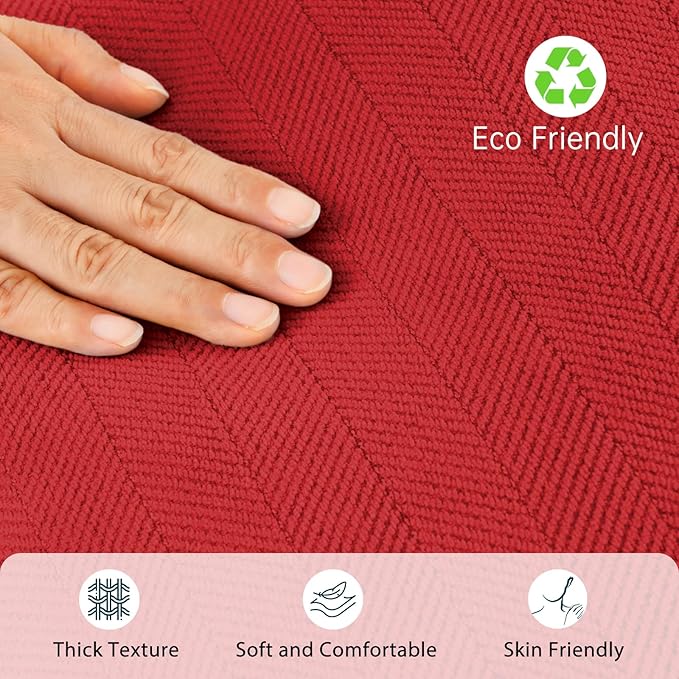 ZWJD Red Pillow Covers 20x20 Set of 2 Chenille Red Throw Pillow Covers with Elegant Design Soft and Luxurious Decorative Throw Pillows for Couch, Bed, and Home Decor
