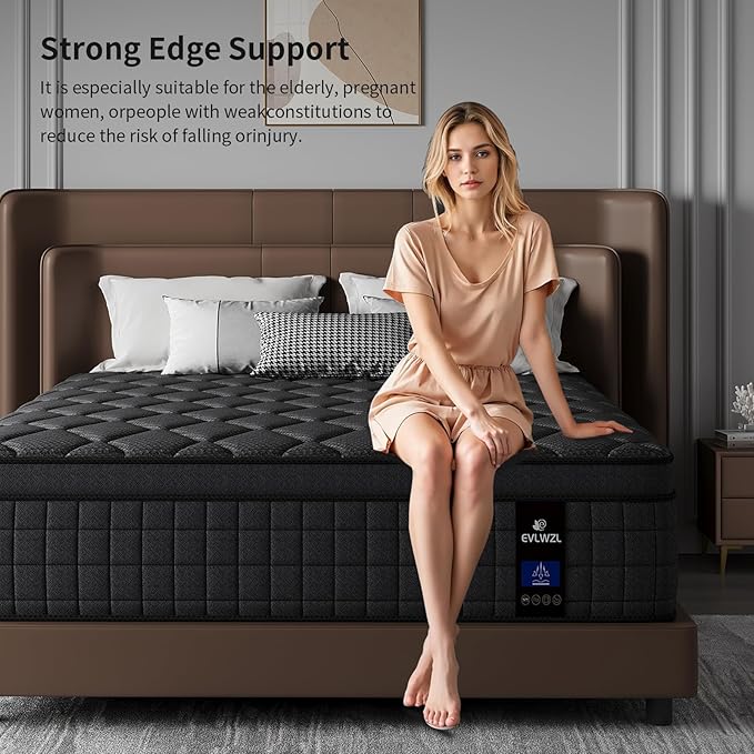 12 Inch Full Size Mattress, Medium Firm Hybrid Full Mattresses, Memory Foam Mattress in a Box with Individually Wrapped Pocket Springs, Reinforced Edge Support,Pressure Relief,Motion Isolation