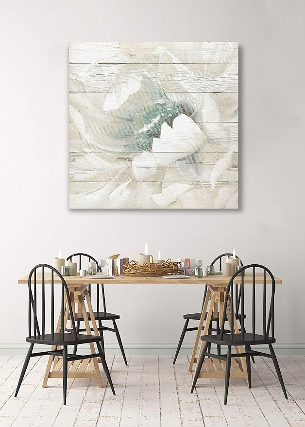 Wexford Home Weathered White II Gallery Wrapped Canvas Wall Art, 16x16,
