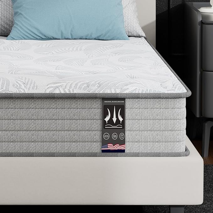 California King Mattress 12 Inch,Memory Foam Mattress with Pocket Spring, Soft & Comfortable Medium Plush,Motion Isolation, CertiPUR-US Certified (84"*72"*12")