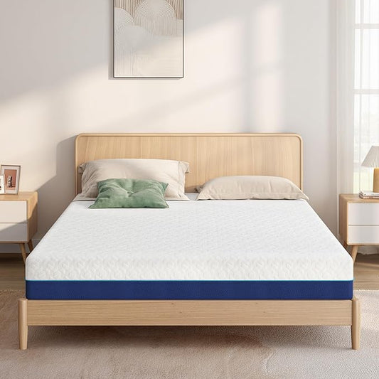 Full Mattress, 8 Inch Gel Memory Foam Mattress for Cooling Night Sleep & Pressure Relief, Medium Firm Full Size in a Box, Fiberglass-Free, CertiPUR-US Certified