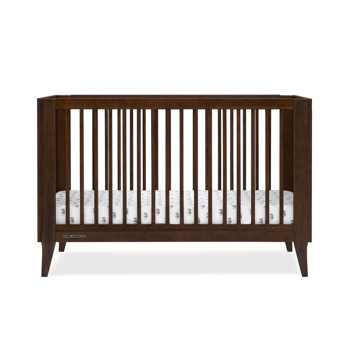 Delta Children Ollie 4-in-1 Convertible Crib - Greenguard Gold Certified, Walnut Espresso