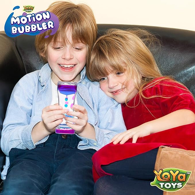 YoYa Toys Liquimo - Liquid Motion Bubbler 1 Pack - Sensory Fidget Toy for Kids & Adults - Hourglass Bubble Timer - Visual Desk Toy for Focus, Relaxation & Stress Relief