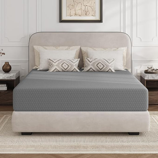 Novilla Queen Size Mattress, 10 Inch Gel Memory Foam Mattress Queen Size for Cool Night Sleep & Pressure Relief, Foam Mattresses with Thermally Balanced Foam Core for Enhanced Support & Breathability