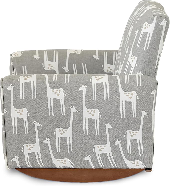 Kid Rocking Chair for Toddlers, Child Chair for Little Kids, Upholstered Toddler Armchair for Children, Comfy and Cute Little Kid Chairs (Rockers, Grey Giraffes Print)