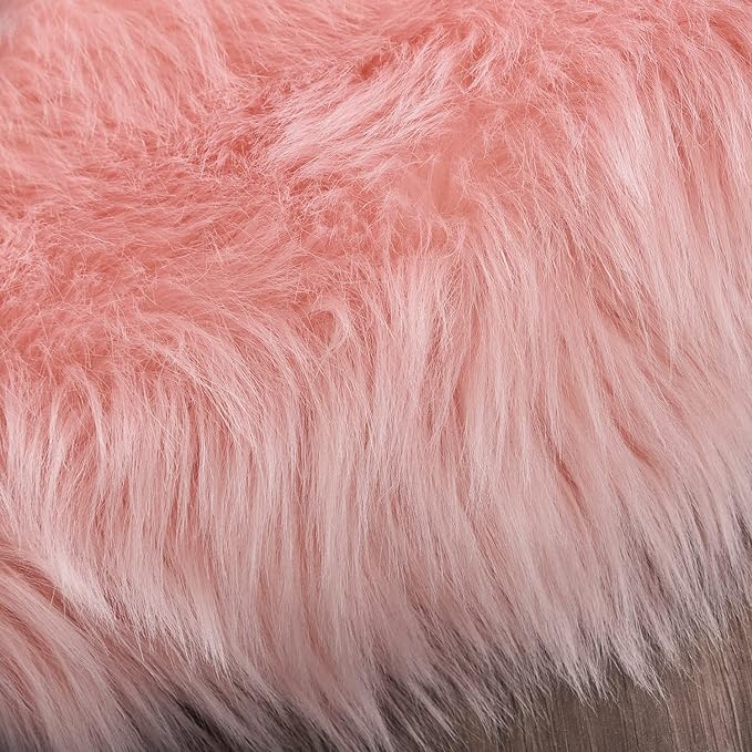 Latepis Washable Runner 2x8 Pink Rug for Bedroom Girls Faux Fur Rug for Living Room for Soft Cushion Hallway Home Decor Rectangle
