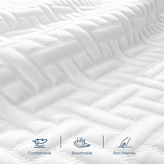 Memory Foam Mattress Topper Queen Size, 3 Inch Gel Infused Cooling Mattress Pad with Breathable Bamboo Cover, Pressure Relief & Machine Washable Bed Topper 60"x80"