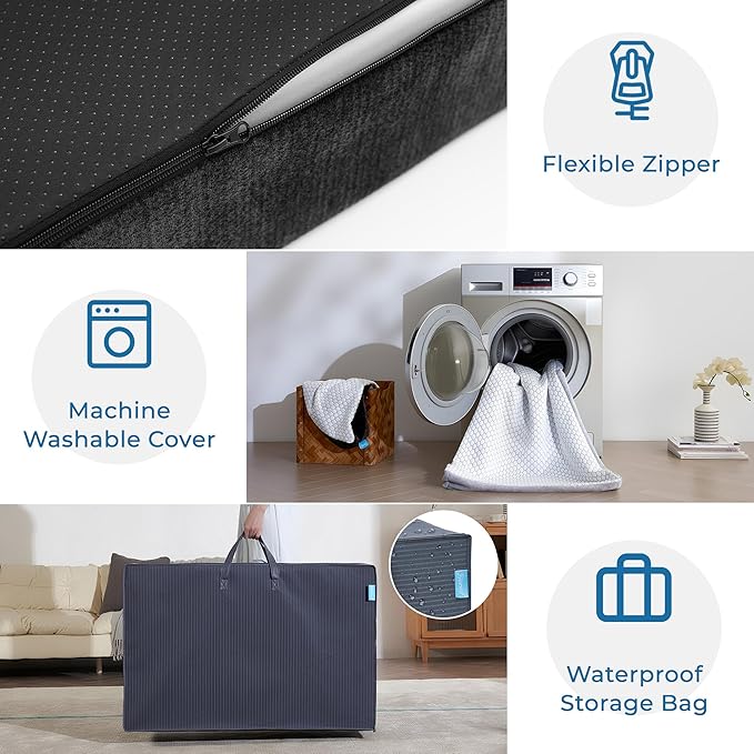 Odorless Foldable Mattress Twin Size 75" x 38" x 6", 6 Inch Folding Foam Mattress with Storage Bag, Trifold Memory Foam Mattress for RV, Guest Bed