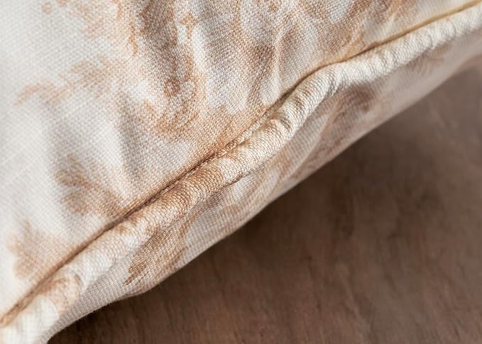 Maison d' Hermine Decorative Pillow Covers 18 x 18 Inch Square 100% Cotton Throw pillow Covers with invisible Zipper Cushion Case for Living Room Couch, Chair, Sofas, Bedroom, Home (Paradise - Almond)