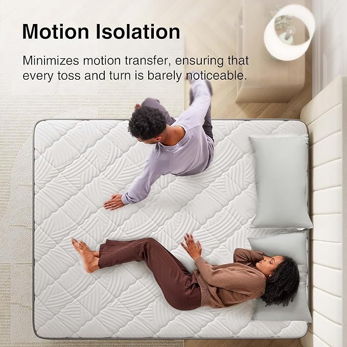 Novilla Twin Mattress 10 Inch, Hybrid Mattress Twin Size with Comfy Support, Bed Mattresses in a Box with Individual Pocket Springs for Motion Isolation & Pressure Relief, Certipur-Us Certified