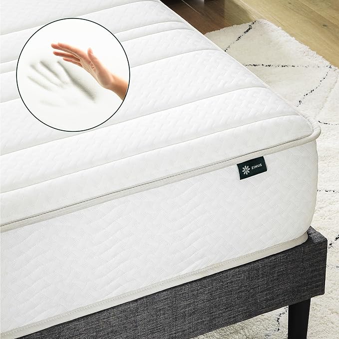 ZINUS 6 Inch Foam and Spring Hybrid Mattress, 75" x 30", Narrow, Trundle, Bunk, Day Bed, RV Compatible, Medium Firm Feel, CertiPUR-US Certified