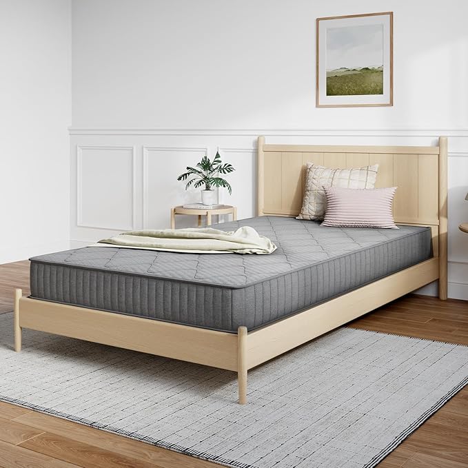 Novilla 8 Inch Twin XL Mattress, Hybrid Mattress Twin XL in a Box with Individual Pocketed Springs & Gel Memory Foam for Body Support & Back Pain Relief & Cool Night Sleep, CertiPUR-US Certified