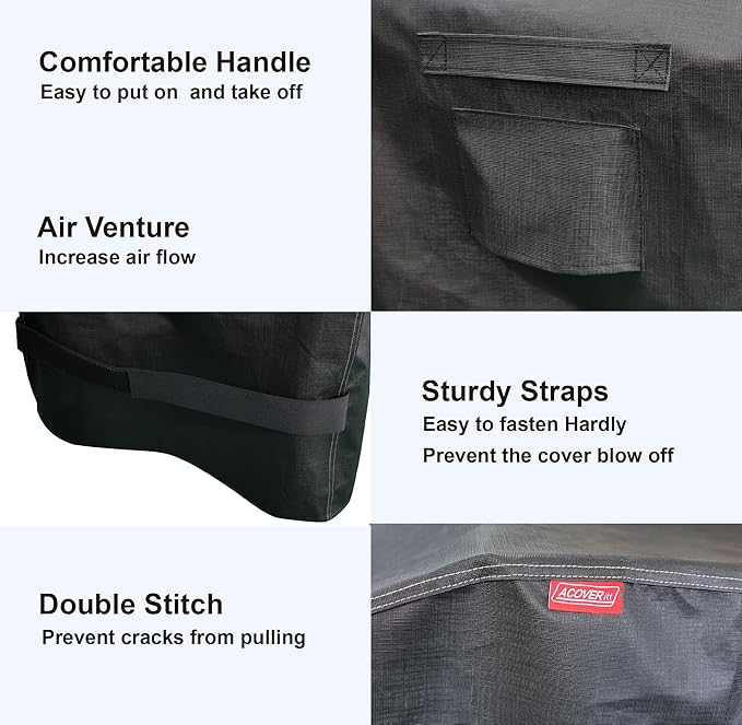 RPET Fabric Cover for Flat Griddle Cover, Black；Fit Weber Premium 28" griddles with hoodgriddles with Hood.