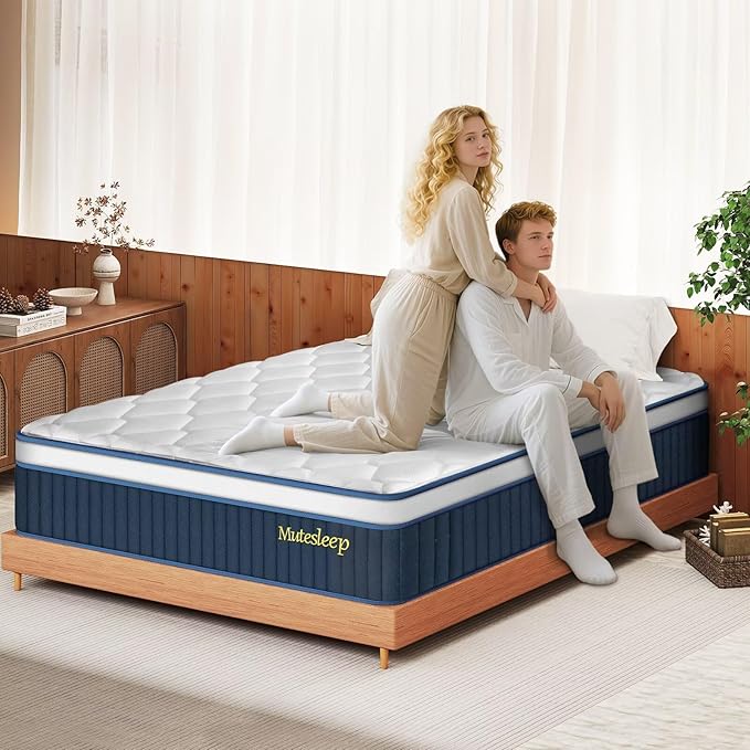 inight King Szie Mattress, 14 Inch Hybrid King Mattress in a Box, Enhanced Upgrade Individual Zone Pocket Springs, Breathable Comfort, Motion Isolation, Pressure Relief, Durable, Medium Firm, Bliss