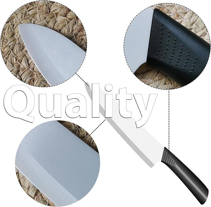 Ceramic Knife - 6 inch Chef's Knife - Light, Precise, Sharp Ceramic Kitchen Knife with Sheath Cover