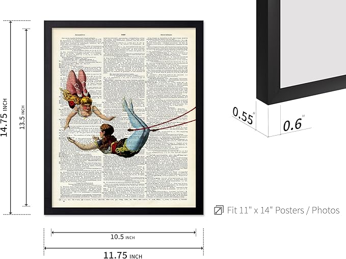 Poster Master Dictionary Art Poster - Acrobat Print - Circus Art - Entertainment Art - Gift for Men, Women & Performer - Chic Decor for Living Room, Bedroom, Dorm or Office, 11x14 Black Framed