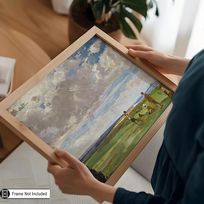 Poster Master Vintage Lady Astor Playing Golf at North Berwick Painting - Retro Course Print - Sports Art - Landscape Art - Office or Living Room Decor - 11x14 UNFRAMED Wall Art