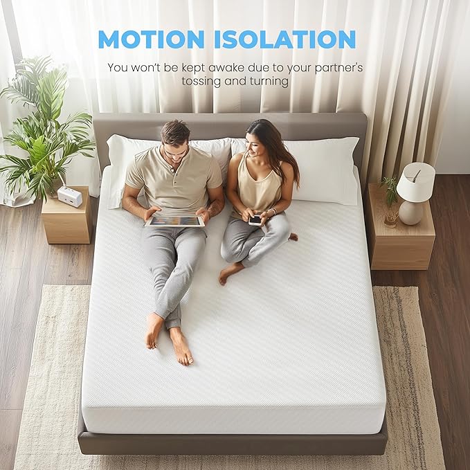 Neo Sleep 10 Inch King Cooling Gel Memory Foam Medium Firm Mattress Cool Sleep Pressure Relief CertiPUR-US Certified Foam, Mattress-in-a-Box Kids and Adults No Fiberglass (King, 10 in)