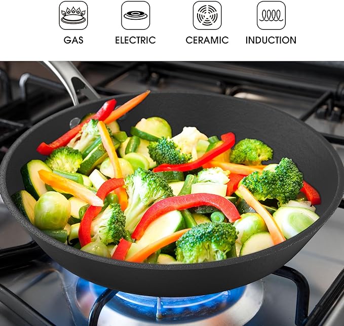 imarku Non Stick Frying Pans - 8 inch Frying Pan Nonstick Small Skillet, Egg Pan Omelette with Cool Stainless Steel Handle, Dishwasher Safe for Cooking, Best Gifts