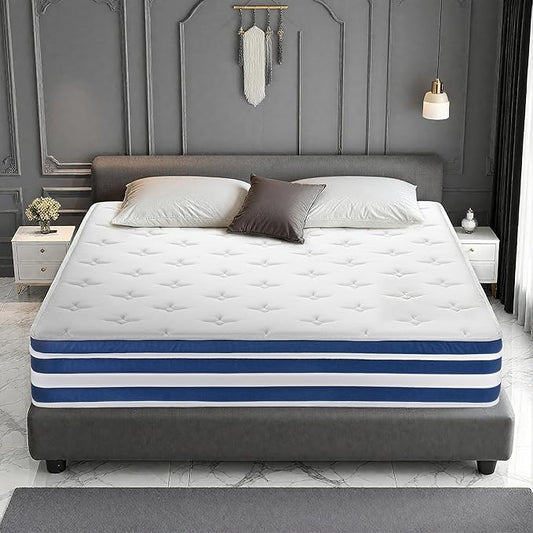 Full Mattress, 12 Inch Hybrid Full Size Mattress in a Box with Gel Memory Foam and Pocket Springs, Medium Firm Mattresses for Pressure Relief & Motion Isolation & Edge Support, Non-Fiberglass