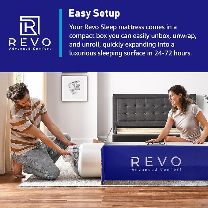 REVO Sleep Gel Memory Foam Mattress, 8-Inch Twin – Cooling Mattress with Pressure-Relieving Support and Breathable Comfort – Ideal for Kids, Guests, or Small Spaces