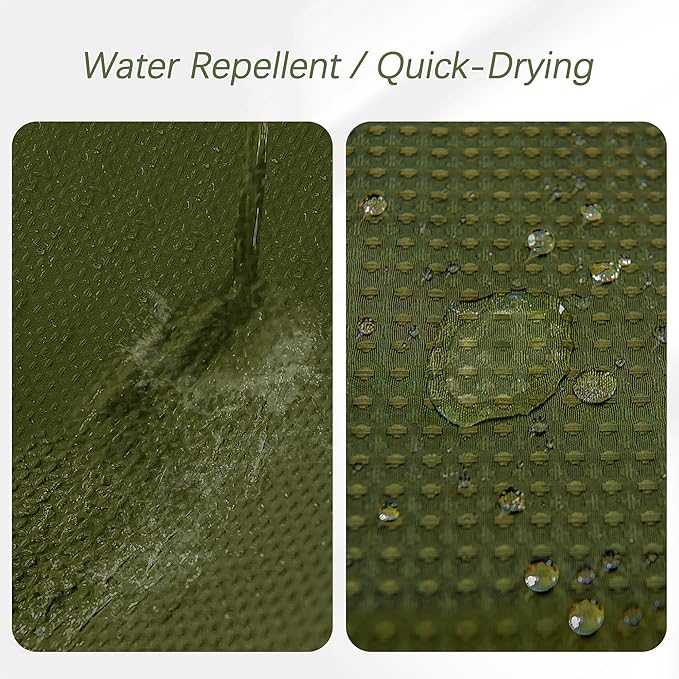 Stall Shower Curtain 36 x 72 Inches, Heavy Duty Fabric Hotel Quality Waffle Textured 256GSM Army Green Shower Curtain