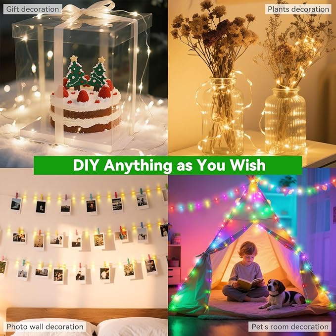 LitHome 300LED 99FT Led Fairy Lights Plug in, Color Changing Fairy Lights with Remote, 9 Modes Led String Lights Indoor Dimmable, Fairy String Lights for Girls Bedroom Dorm Classroom Christmas Decor