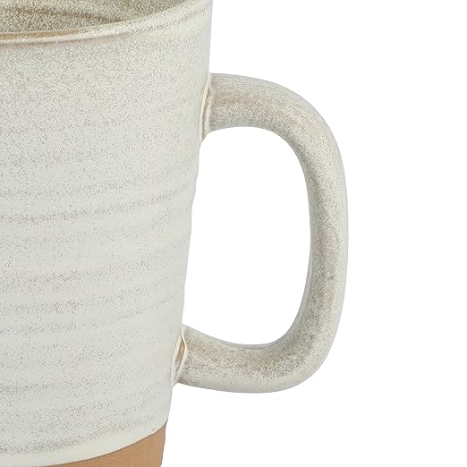 Gibson Elite 4 Pack Dreamweaver Terracotta Reactive 17 OZ Mug Set - Sand Cream