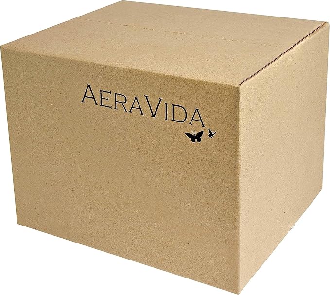 Aeravida Artistic Grain Pattern Natural Mango Tree Wood Flower Vase | Mango Tree Wood Flower Vase | Handmade Home Office Table Vase| Flower Vases Decorative for Living Room (1PCS)